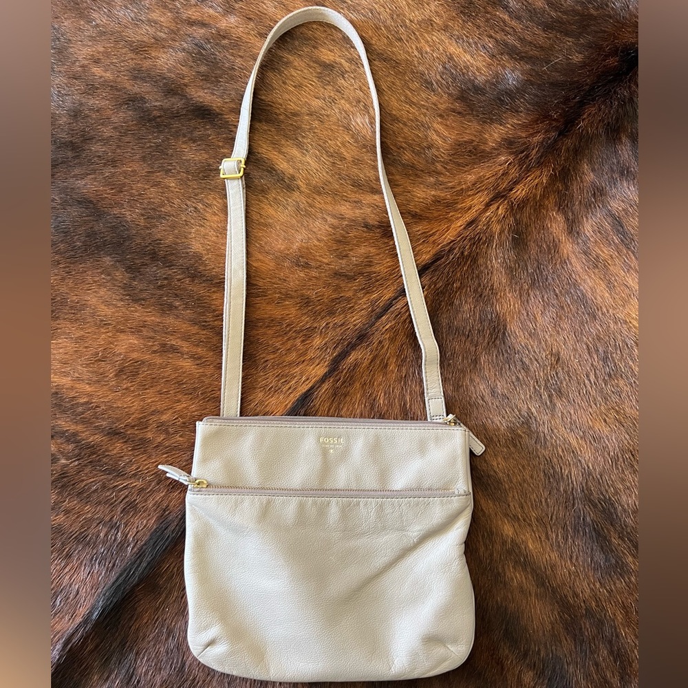 Fossil leather crossbody bag